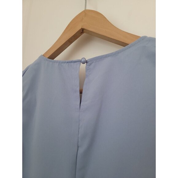 Zanzea Women's Light Blue Sleeveless Shift Knee Length Dress With Side Pockets L - Picture 6 of 10